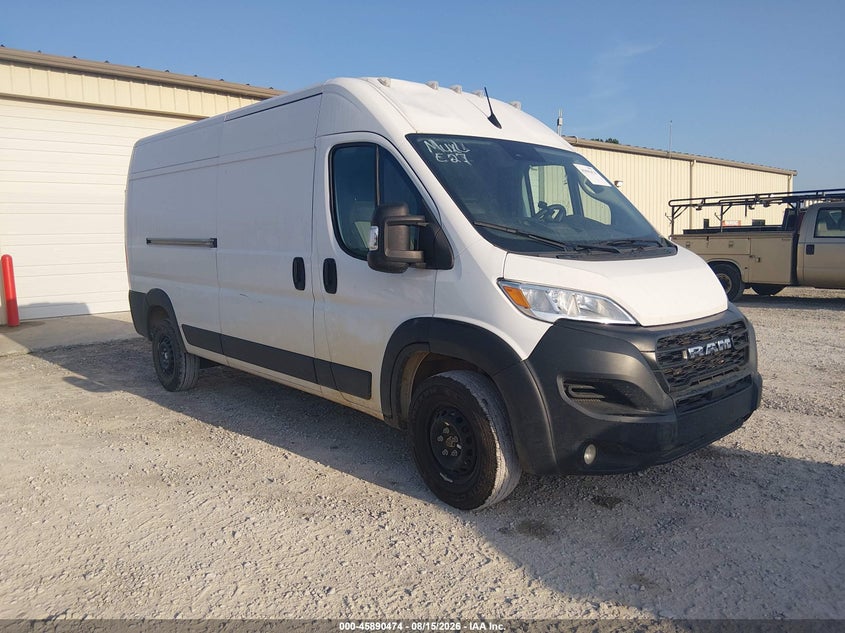 Vin: 3c6mrvhg6se545501, lot: 46389508, ram promaster 3500 tradesman high roof 159 wb w/pass seat 20251