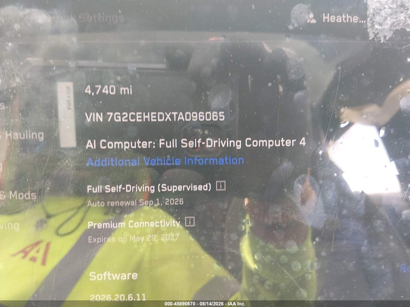 TESLA CYBERTRUCK 2026 VIN 7G2CEHEDXTA096065