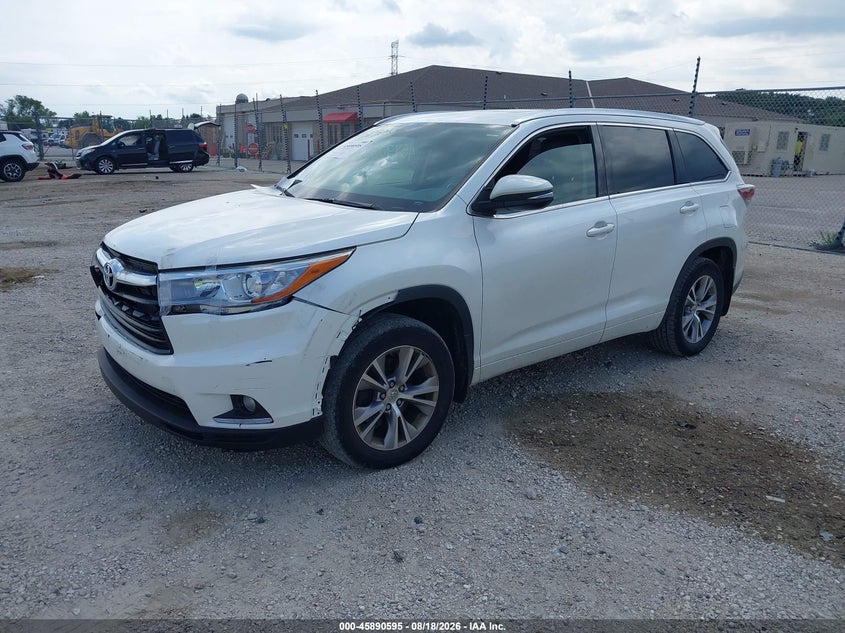 2015 Toyota Highlander, Right Side, IAAI, VIN 5TDJKRFH1FS215778 — photo 2