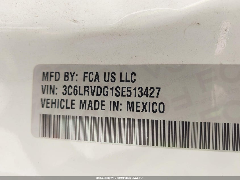 RAM PROMASTER 2500 2025 VIN 3C6LRVDG1SE513427