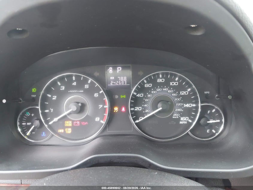 2012 SUBARU LEGACY SEDAN 3.6L H-6 DOHC, VVT, 256HP