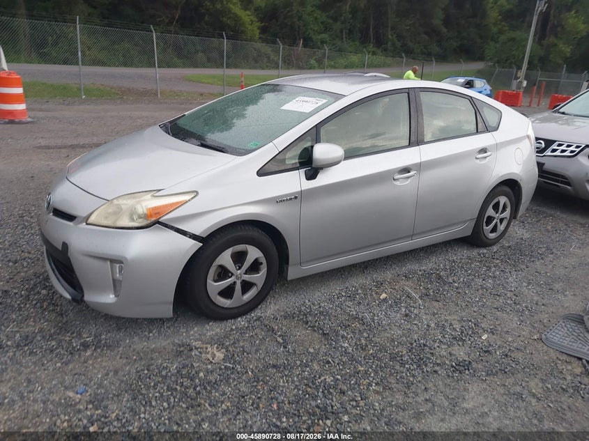 2012 Toyota Prius, Правый бок, IAAI, VIN JTDKN3DU2C5509877 — фото 2