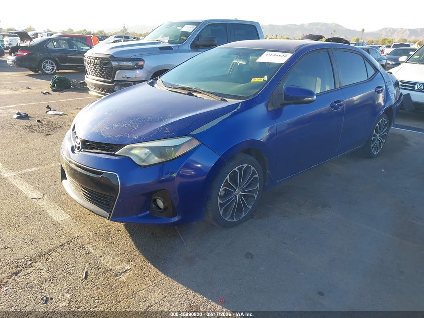 2015 Toyota Corolla, Левый зад, IAAI, VIN 5YFBURHE5FP179765 — фото 2