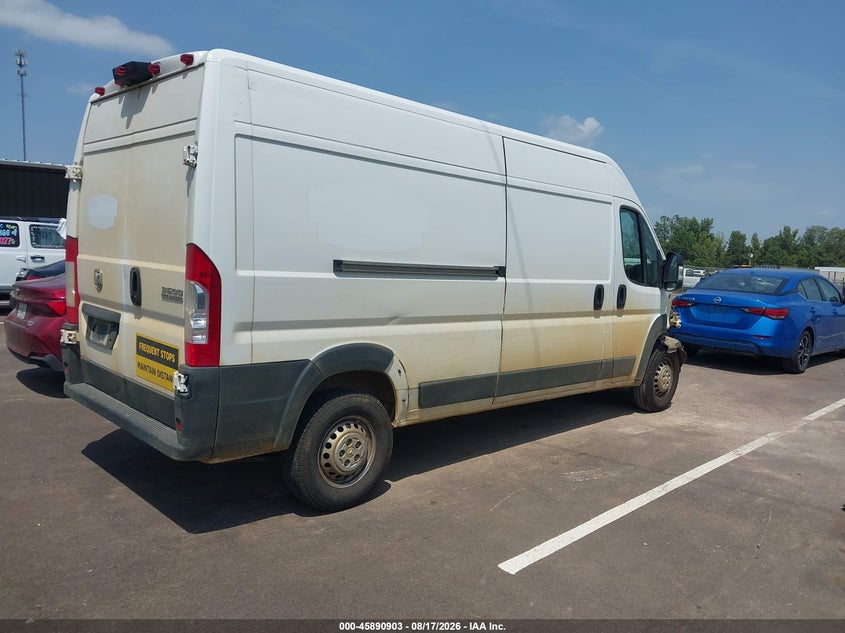 Vin: 3c6mrvhg0se550239, lot: 46389937, ram promaster 3500 tradesman high roof 159 wb w/pass seat 20254