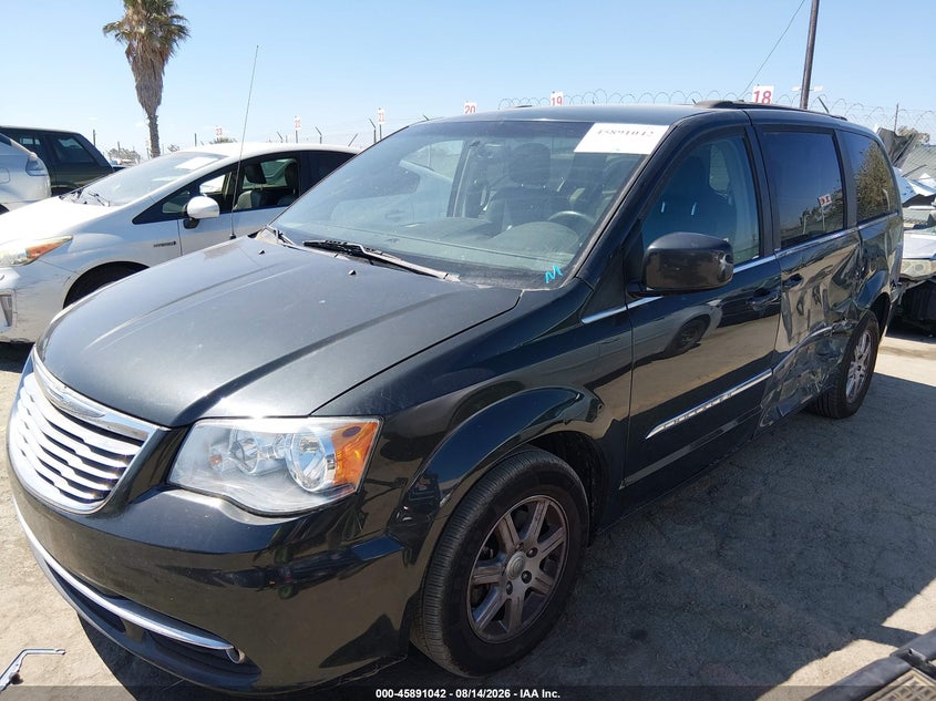2012 Chrysler Town & Country Touring, Left Rear, IAAI, VIN 2C4RC1BG3CR213050 — photo 2