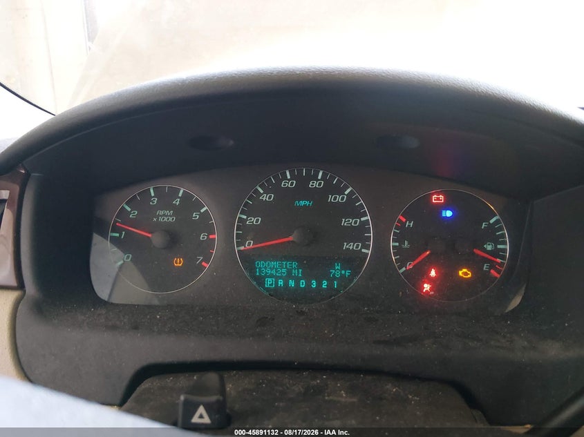 2009 CHEVROLET IMPALA SEDAN 3.5L V-6 VVT, 211HP