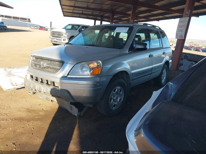 2004 Honda Pilot, Front End, IAAI, VIN 2HKYF18114H535321 — photo 2