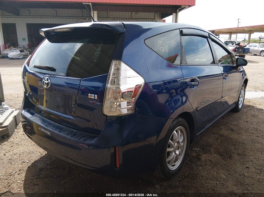 2012 TOYOTA PRIUS V (+) WAGON 1.8L I-4 DOHC, VVT, 98HP