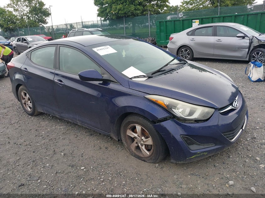 2014 Hyundai Elantra Se VIN 5NPDH4AE2EH537717