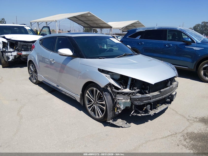 Vin: kmhtc6ae6gu299459, lot: 46390407, hyundai veloster turbo 2016 img_1