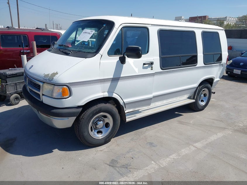 1997 Dodge RAM Van, Левый зад, IAAI, VIN 2B6HB21X7VK576439 — фото 2