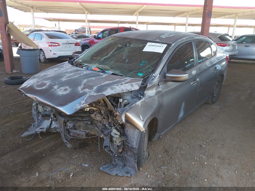 2016 Nissan Sentra, Front End, IAAI, VIN 3N1AB7AP3GY212901 — photo 2