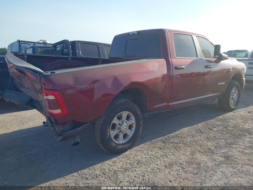 Vin: 3c6ur5dl3lg115093, lot: 46390660, ram 2500 big horn  4x4 6'4 box 20204