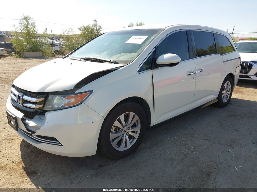 2017 Honda Odyssey, Rear, IAAI, VIN 5FNRL5H30HB020997 — photo 2