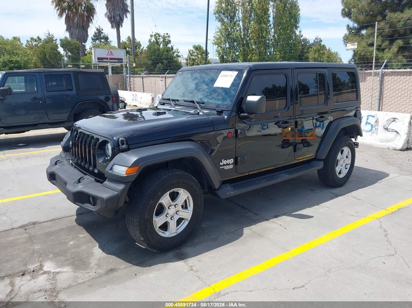 Vin: 1c4hjxdn0lw265081, lot: 46390768, jeep wrangler unlimited sport s 4x4 20202