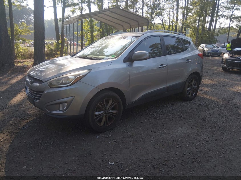 Vin: km8ju3ag2eu804592, lot: 46390825, hyundai tucson se 20142