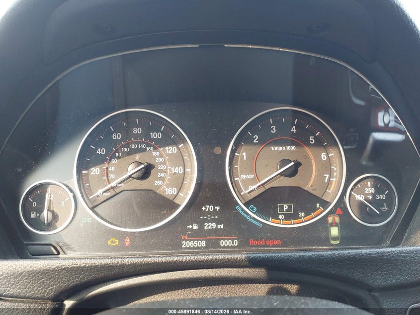 2014 BMW 3ER SEDAN 2.0L I-4 DI, DOHC, VVT, TURBO, 240HP