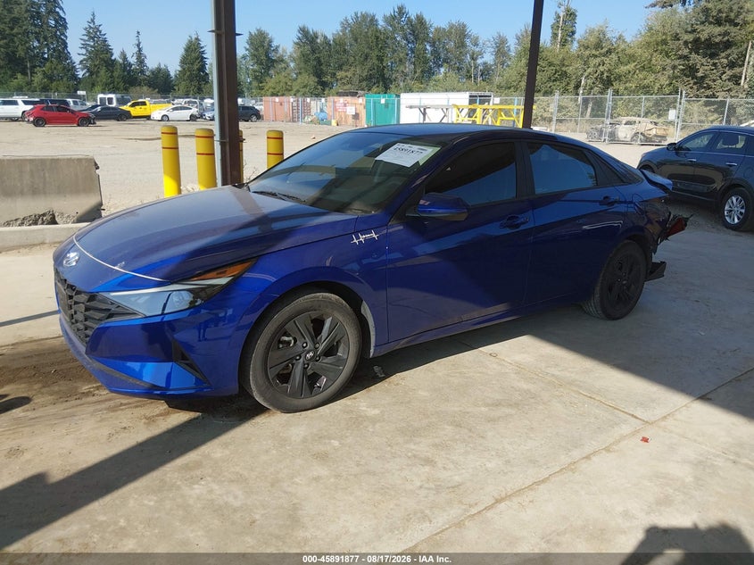 2023 Hyundai Elantra Hybrid Blue, Rear, IAAI, VIN KMHLM4AJ7PU070982 — photo 2