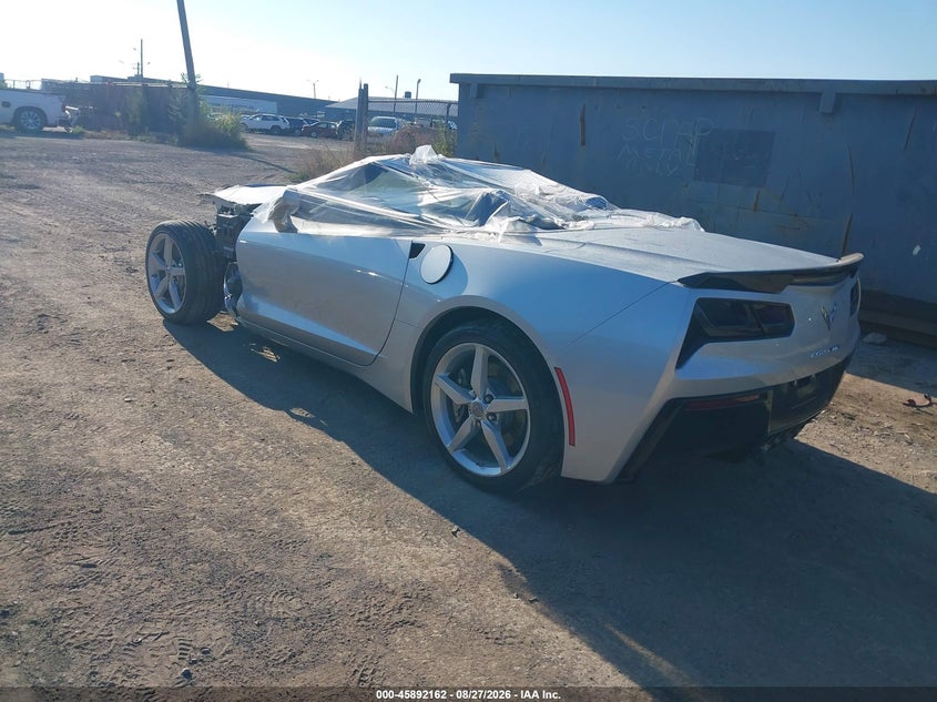 Vin: 1g1yd3d71e5123535, lot: 46391196, chevrolet corvette stingray 20143