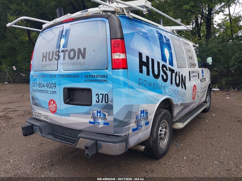 Vin: 1gtw7afp1n1143458, lot: 46391509, gmc savana cargo rwd 2500 regular wheelbase work van 20224