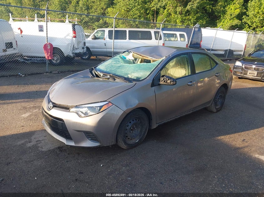 2016 Toyota Corolla, Storm Damage, IAAI, VIN 2T1BURHE9GC512809 — photo 2