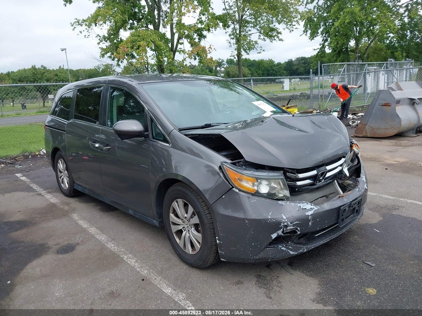 2014 Honda Odyssey Ex, Front, IAAI, VIN 5FNRL5H43EB104901