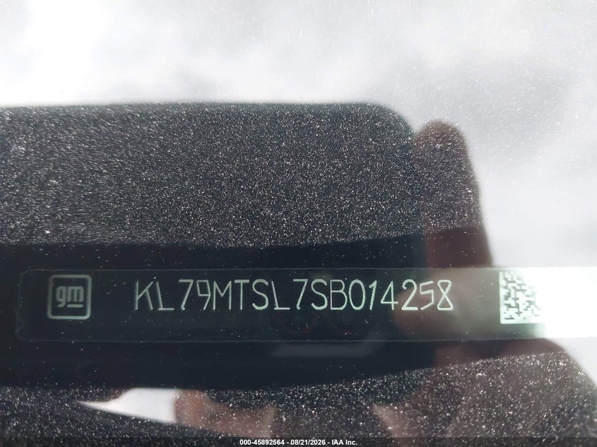 CHEVROLET TRAILBLAZER 2025 VIN KL79MTSL7SB014258