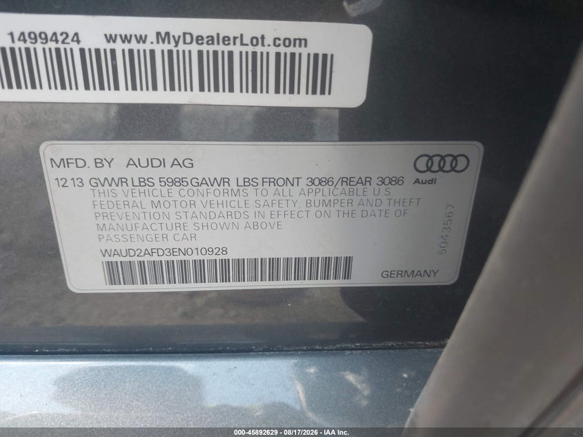 2014 AUDI S8 4.0T · Photo 9