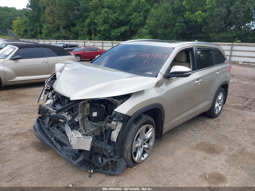 2015 Toyota Highlander, Front End, IAAI, VIN 5TDDKRFHXFS180221 — photo 2