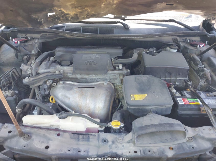 2012 TOYOTA CAMRY SEDAN 2.5L I-4 DOHC, VVT, 178HP