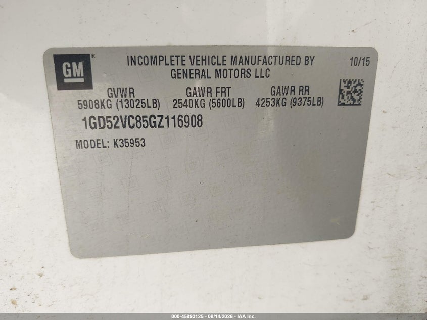 2016 GMC SIERRA 3500HD TRUCK N/A