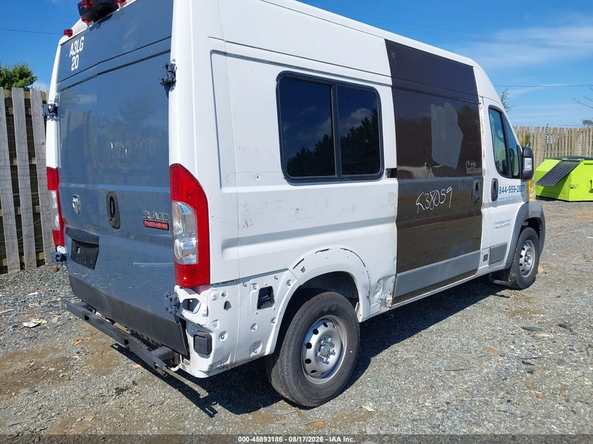 RAM PROMASTER 2500 2018 VIN 3C6TRVCG6JE130874