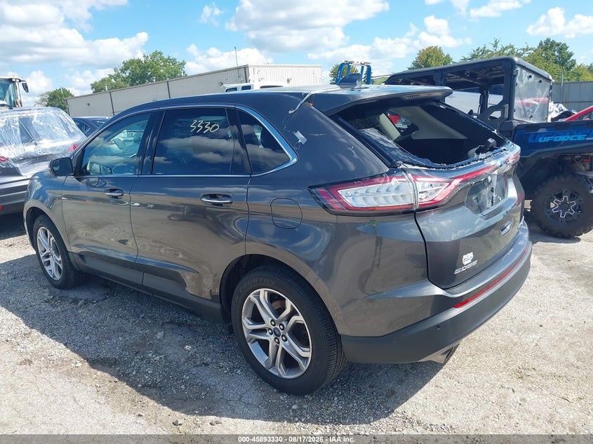Vin: 2fmpk3k92jbb06547, lot: 46392391, ford edge titanium 20183