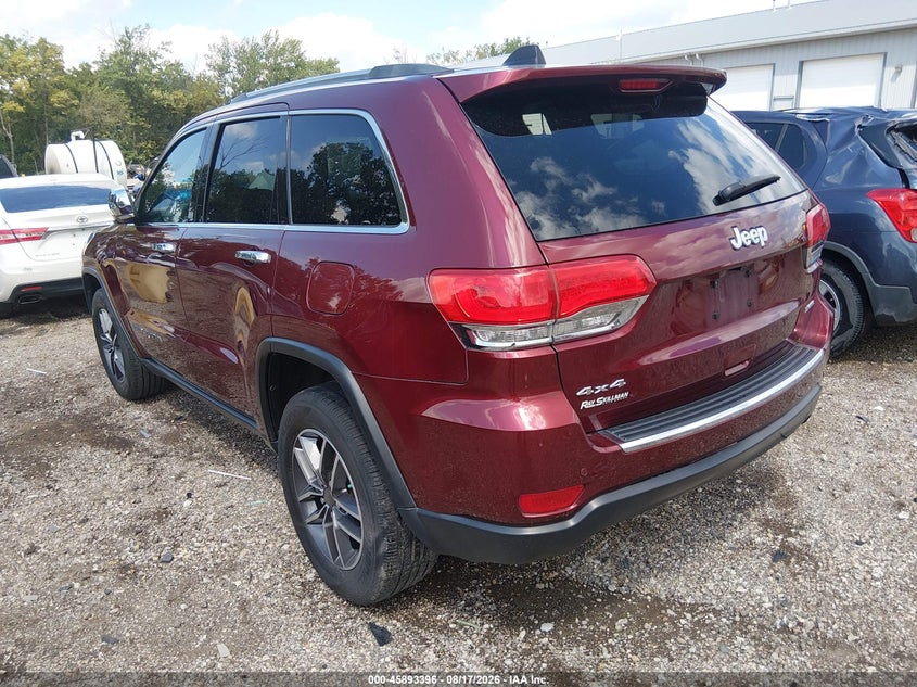 Vin: 1c4rjfbg8kc571447, lot: 46392457, jeep grand cherokee limited 4x4 20193