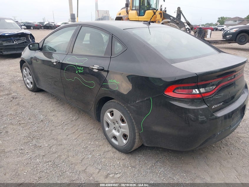 Vin: 1c3cdfaa7fd160023, lot: 46392568, dodge dart se 20153