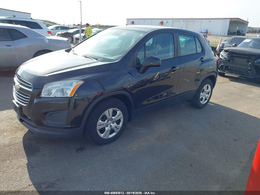 2015 Chevrolet Trax, Right Rear, IAAI, VIN KL7CJKSB4FB235970 — photo 2