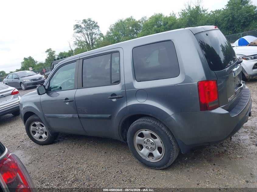 HONDA PILOT 2013 VIN 5FNYF4H2XDB057831