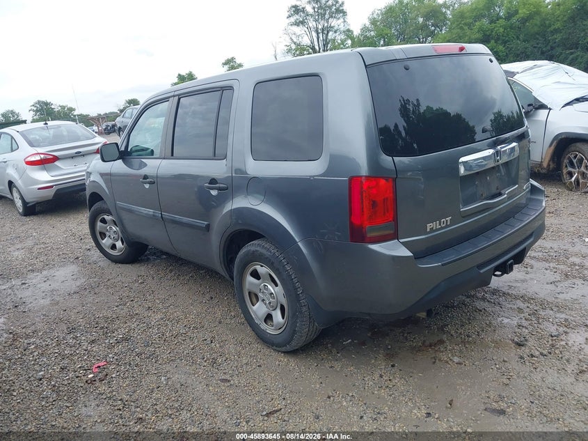 HONDA PILOT 2013 VIN 5FNYF4H2XDB057831