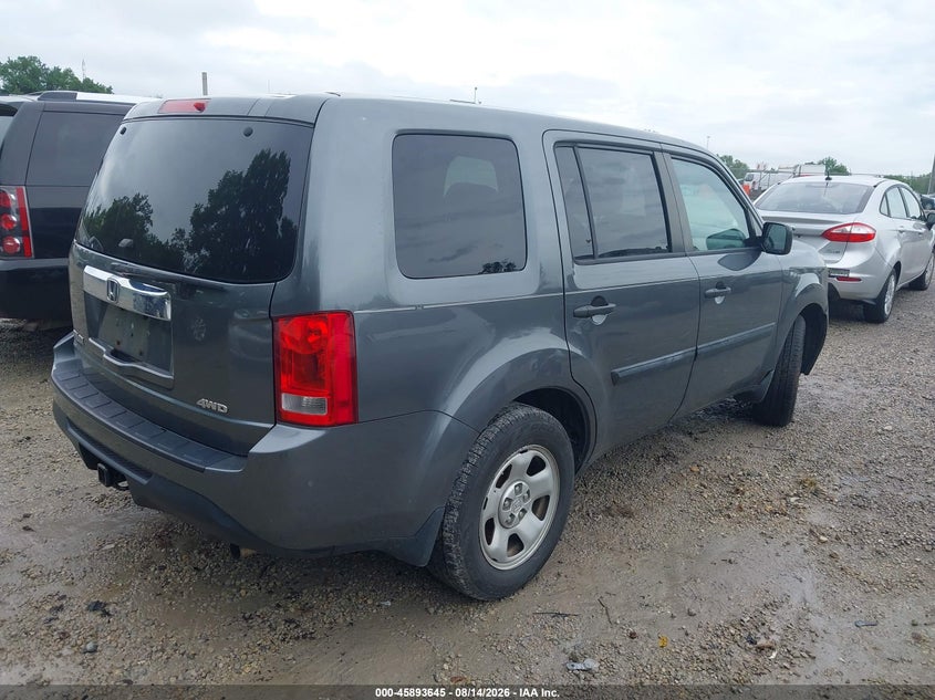 HONDA PILOT 2013 VIN 5FNYF4H2XDB057831