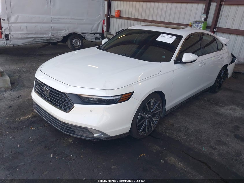 2025 Honda Accord Hybrid Touring, Rear, IAAI, VIN 1HGCY2F89SA051574 — photo 2