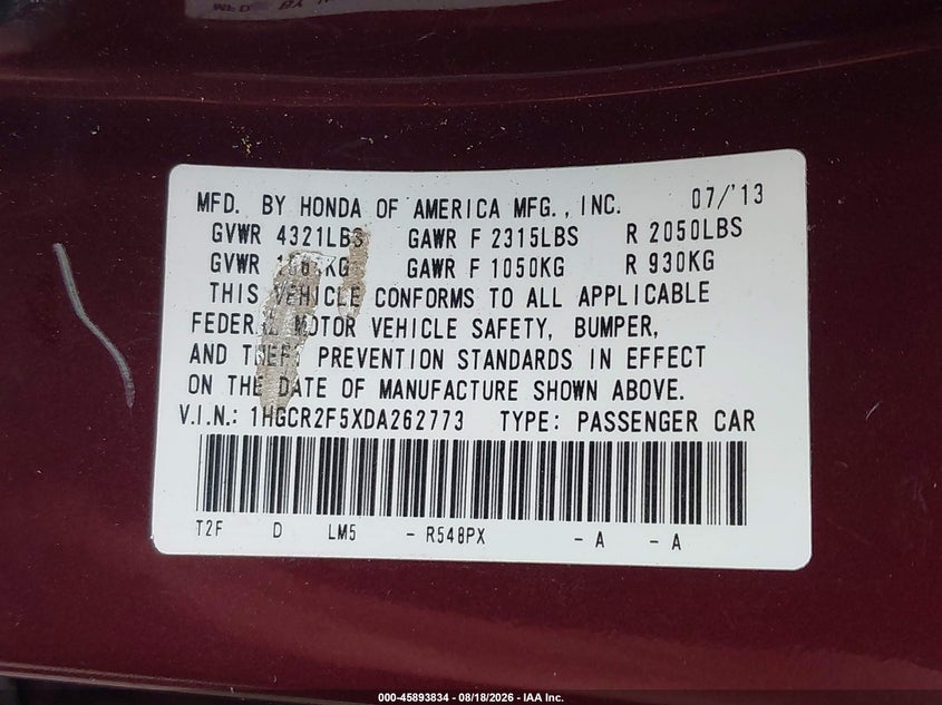 2013 HONDA ACCORD SPORT · Фото 9