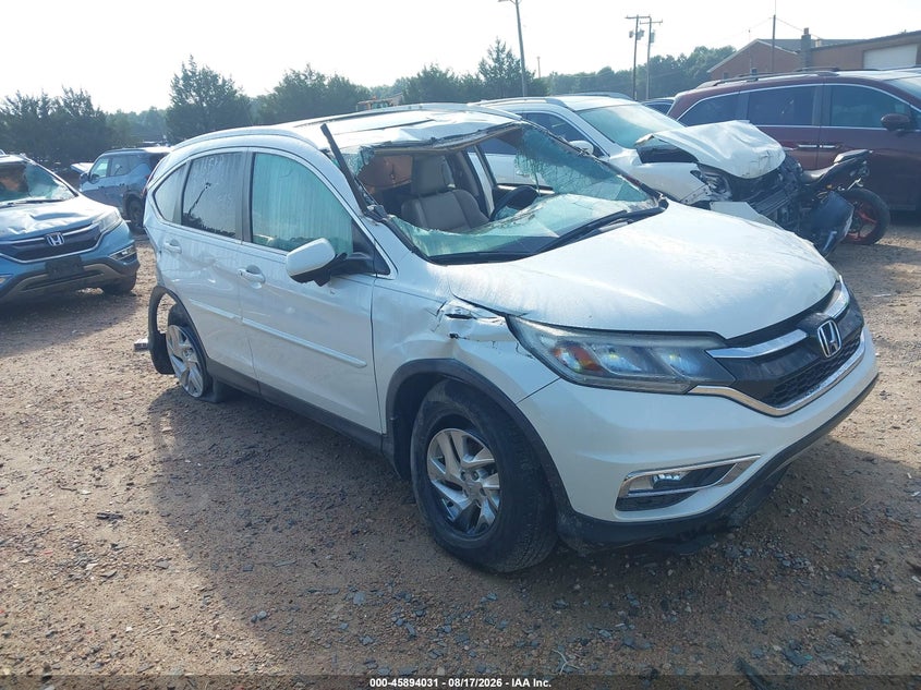 2015 Honda Cr-V Ex-L, Перед і зад, IAAI, VIN 5J6RM3H7XFL006565