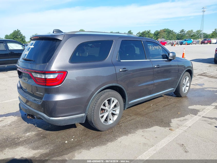 Vin: 1c4rdhdg1fc883678, lot: 46393139, dodge durango limited 20154