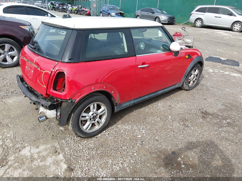 Vin: wmwsu3c51dt373846, lot: 46393155, mini hardtop cooper 20134