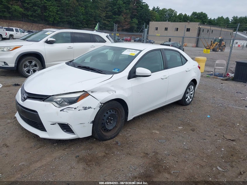 2016 Toyota Corolla, Front End, IAAI, VIN 2T1BURHE8GC633248 — photo 2