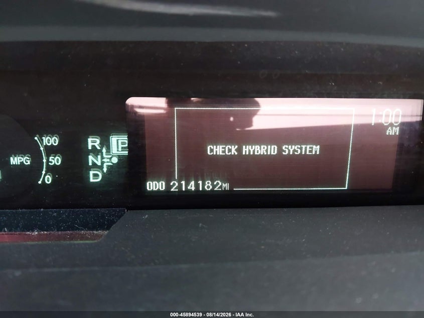 2010 TOYOTA PRIUS HATCHBACK 1.8L I-4 DOHC, VVT, 98HP