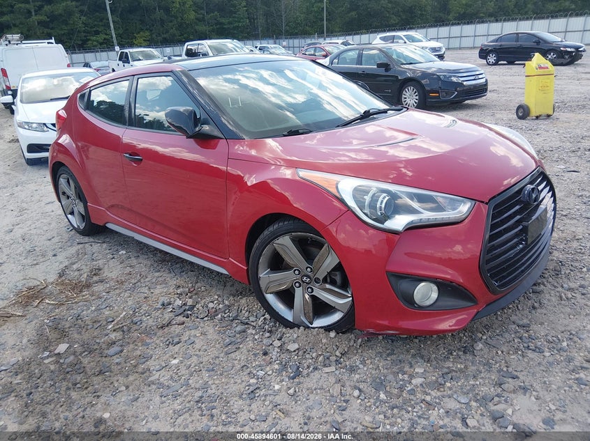 Vin: kmhtc6aexdu095789, lot: 46393662, hyundai veloster turbo w/black 20131