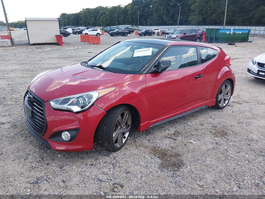 Vin: kmhtc6aexdu095789, lot: 46393662, hyundai veloster turbo w/black 20132