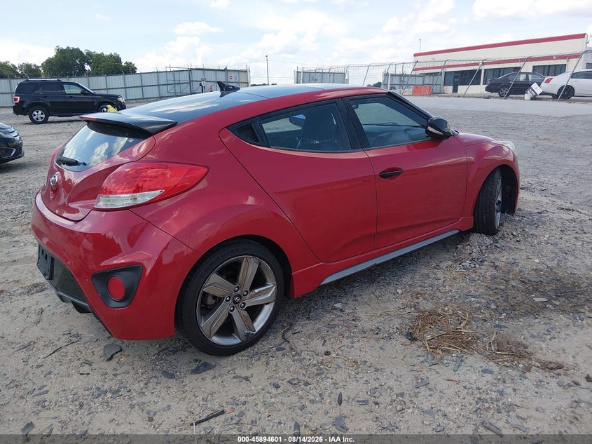 Vin: kmhtc6aexdu095789, lot: 46393662, hyundai veloster turbo w/black 20134
