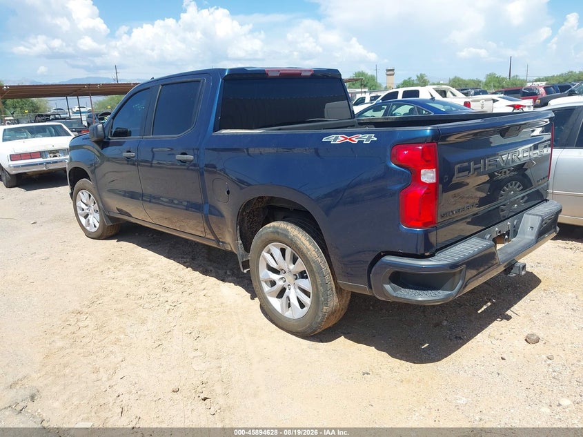 Vin: 3gcpybek2mg247938, lot: 46393689, chevrolet silverado 1500 4wd  short bed custom 20213